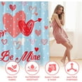 thumbnail image 2 of Happy Valentines Day Shower Curtain, Valentine Be Mine Shower Curtains for Bathroom, Valentines Romantic Home Decor Waterproof Fabric with Hooks 72x72 Inch, 2 of 6