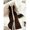 Coffee, variant on Womens Coffee Knit Midi Dress, Slim-Fit V-Neck Sleeveless Dress With Pearl