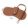 thumbnail image 6 of Protective Eyewear Case Soft Faux Leather Glasses Bag Sunglasses Case Holder Portable Eyewear Organizer with Keychain Hook Lightweight for Friends, 6 of 8