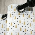 thumbnail image 4 of Ambesonne Christmas Grommet Curtain, Pine Trees Black Dots, 50" x 54", Sand Brown Black White, 4 of 6