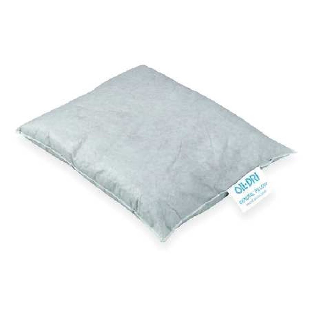 OILDRI L90919 Absorbent Pillow, Absorbs 19 gal. Universal, PK 16 ,Gray/Yellow