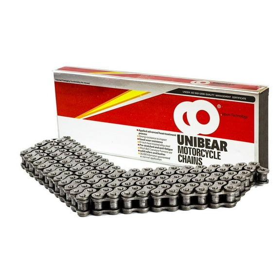 Unibear 428H 132 Links Motorcycle Chain with Connecting Link, Heavy Duty, Japan Technology,Wear Resistance, Natural Color