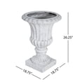 thumbnail image 7 of Christopher Knight Home 26.25" Garden Urn Planter Pot for Indoor Outdoor Use, Vintage Design, Antique White, 7 of 7