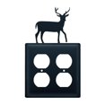 thumbnail image 1 of Deer Double Outlet Cover - Black, 1 of 1