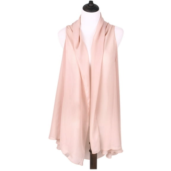 TrendsBlue Solid Color Chiffon Kimono Scarf Wrap Vest Beach Cover Up