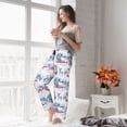 thumbnail image 5 of Pajama Pants Women, Snowy Cottage Holiday Scene Sweatpants Soft Sleep Lounge Pants, Casual PJ Bottoms Pants with Pockets, 5 of 7
