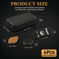 thumbnail image 2 of ChrumpTon Portable Cigar Travel Case with Cutter, Humidifier & Moisture Tablet – Black Cigar Storage Box, Men’s Gift Accessory (Cigar Not Included), 2 of 6