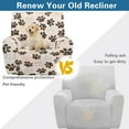 thumbnail image 4 of FOR U DESIGNS Dog Paw Leopard Print Recliner Chair Covers 4-Pieces Stretch Recliner Couch Covers Comfortable Sofa Couch Cover Furniture Protector Home Decor Accessories, 4 of 8