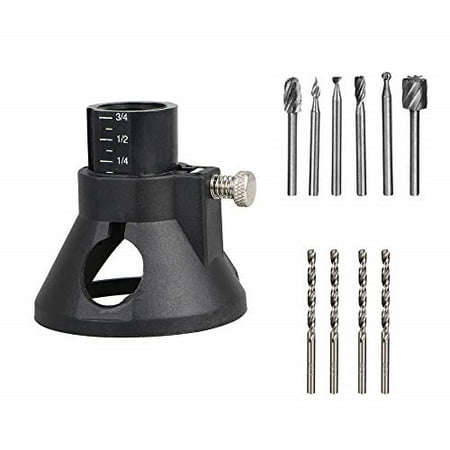 breynet dremel router attachment kit rotary multi tool cutting guide hss router drill bit set for