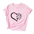 thumbnail image 4 of Sakmal Casual Tops for Women Pink Short Sleeve Crew Neck Graphic T-Shirts Womens Shirts for Summer, 4 of 7
