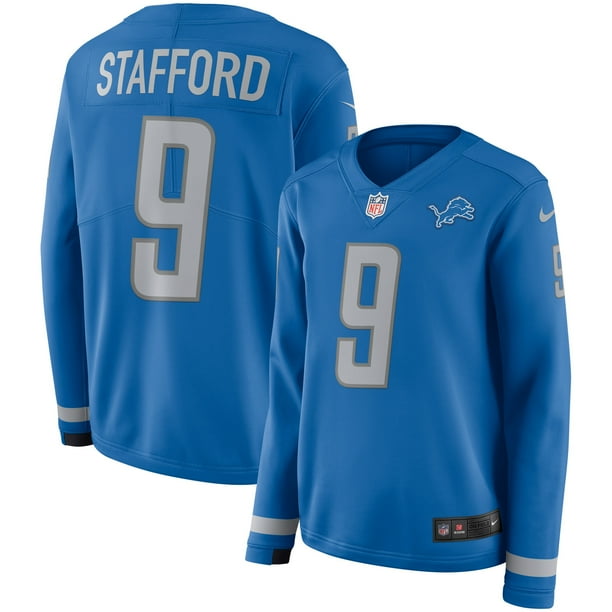 Matthew Stafford Detroit Lions Nike Women's Therma Long Sleeve Jersey - Blue - Walmart.com Matthew Stafford Detroit Lions Nike Women's Therma Long Sleeve Jersey - Blue - Walmart.com