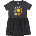 thumbnail image 3 of Inktastic Cute Planets, Solar System, Space, Cosmos, Galaxy Girls Toddler Dress, 3 of 5