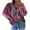 Pink, variant on Fesfesfes Women Cardigan Women V-Neck Sweater Cardigan Loose Letter Pattern Long Sleeve Sweater Tops