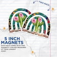 thumbnail image 3 of (2 Pack) Cactus Rainbow Magnets - Southwest Rainbow - Boho Home Decor - 5" On Longest Side - for Cars, Fridges, Toolboxes - Made in USA - MAG6024, 3 of 7