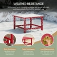 thumbnail image 6 of WestinTrends Malibu Low Outdoor HDPE Square Patio Coffee Table, Red, 6 of 16