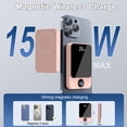 thumbnail image 3 of Magnetic Wireless Portable Charger, 10000mAh Power Bank with PD20w Fast Charging, USB C in&Out Battery Pack, Compatible with Mag-Safe for iPhone 17/16/15/14/13 Series, Samsung, Android, and More, 3 of 8