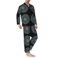 thumbnail image 2 of Sikiie Mandala Mens Pajama Set, Soft Warm Long Sleeve Sleepwear, Cozy Button-Down Pjs for Men-Large, 2 of 7