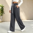 thumbnail image 5 of LIaqionyy Sweatpants for Womens Lounge Baggy Fashion Comfy Joggers Workout Pant Fall Winter Trousers with Pockets, 5 of 8