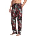 thumbnail image 5 of GZHJMY Men's Pajama Pants - Dove Skull Rose, Loose Thin PJs Lounge Sleep Bottoms with Pockets Drawstring, Pajama Bottoms for Home and Rest, Large, 5 of 7