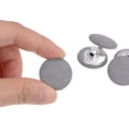 thumbnail image 4 of 10uds 36L Tela Paño Cubierto Botón 23mm Redondo Metal Unique Bargains Gris, 4 of 5