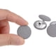 thumbnail image 4 of 10uds 36L Tela Paño Cubierto Botón 23mm Redondo Metal Unique Bargains Gris, 4 of 5