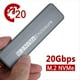 thumbnail image 3 of Carcasa M.2 NVME de 20 Gbps, USB 3.2 GEN 2X2, Tipo C, para SSD NVME 2230/2242/2260/2280, 3 of 5