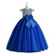 thumbnail image 2 of Vestido largo grande para niñas, vestido de princesa de malla, vestido con lazo, vestido de princesa, 2 of 4
