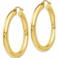 thumbnail image 2 of 10K Polished Lightweight Hoop Earrings (37x19), 2 of 5