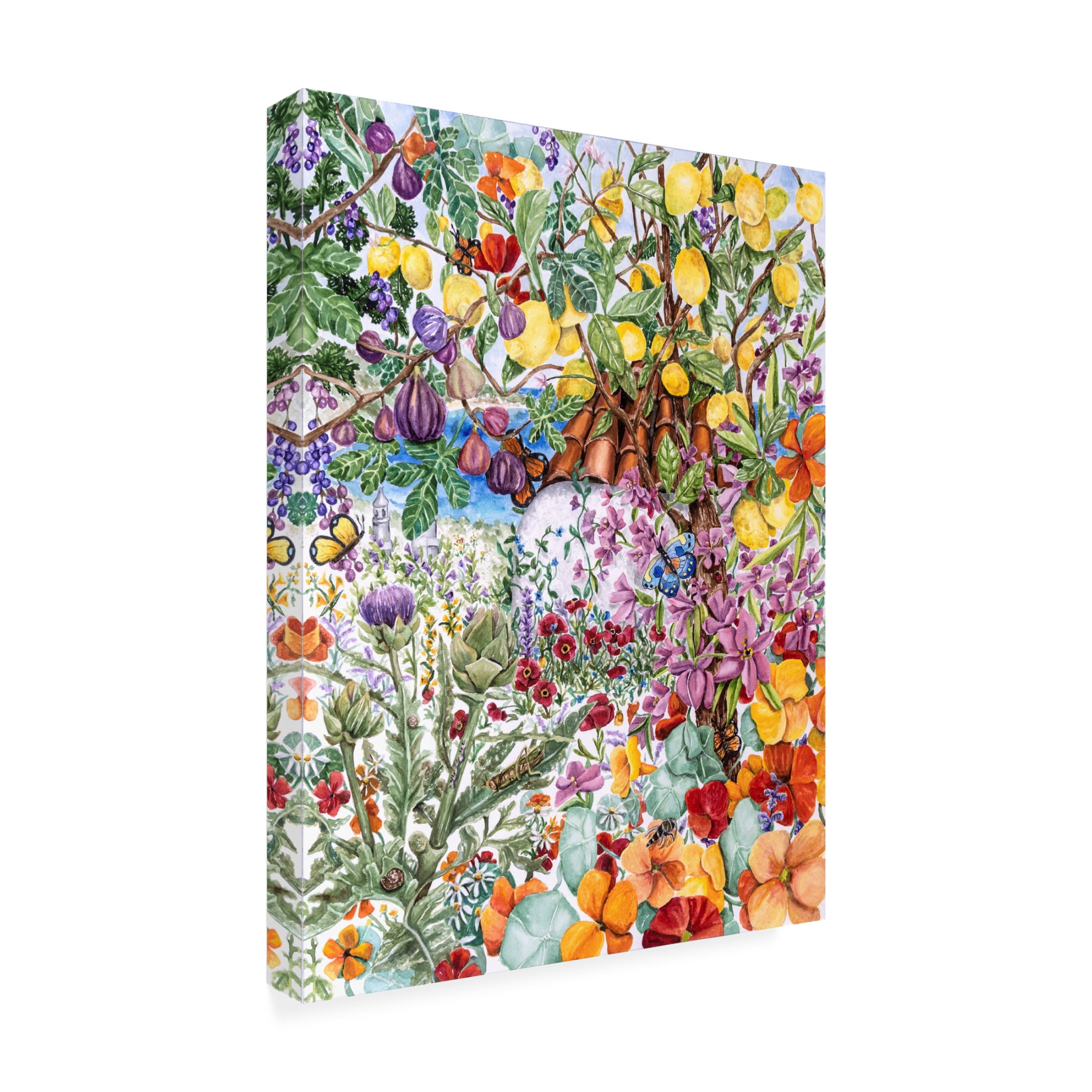Canvas Wall Art - Charlsie Kelly 'Strolling in Greece' Wall Art for Living Room, Bedroom, or Office Décor by Trademark Fine Art - 24 x 32 Inches