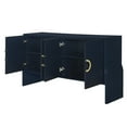 thumbnail image 5 of EUROCO 61" Longer Sideboard Buffet Cabinet, Accent  Buffet Cabinet with 4 Doors,2Adjustable Shelves and Rubber Wood Leg,Buffet Storage Cabinets Credenzas for Living Room Entryway, Navy Blue, 5 of 8