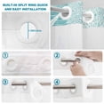 thumbnail image 4 of No Hook Shower Curtain, Turquoise Coastal Shower Curtains for Bathroom with See Through Top Window, Nautical Starfish Coral Jellyfish Shell Sea Waterproof & Washable Bath Curtain Narrow 54"x78", 4 of 9