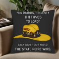 thumbnail image 5 of Set of 2 18x18in Throw Pillow Covers with Playful Cartoon Hat Design Perfect for Couch Bed or Car - Fun and Colorful Decor, 5 of 8