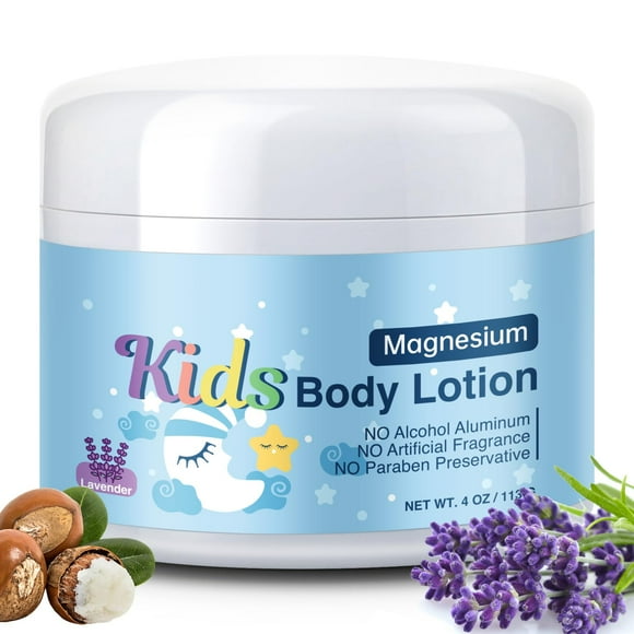 RodPere Loción de magnesio para niños y bebés Crema de magnesio para dormir Calambres en las piernas Loción de aceite de magnesio calmante de lavanda para la relajación de huesos y músculos Aplicar en