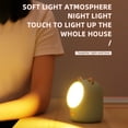 thumbnail image 4 of Lámpara de noche LED con control táctil y carga USB, perfecta para dormitorios y mesitas de noche, modelo TL10 en color verde., 4 of 6