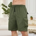 thumbnail image 6 of Bnwani Shorts for Men Relaxed Fit Fashion Mens Shorts Solid Color Casual Army Green XL, 6 of 6