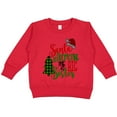 thumbnail image 2 of Inktastic Santa is Promoting Me to Big Sister Green Plaid Tree Toddler Sweatshirt, 2 of 4