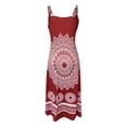 thumbnail image 5 of Qiopertar Robe Décontractée Mode pour Femmes Imprimé Totem Col en V à Bretelles une Pièce Liquidation Livraison Gratuite à Moins de 5$ jusqu'à 90 % de Réduction, 5 of 5