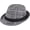 Grey, variant on Men's Felt Fedora Hats Stripe Short Brim 1920s Panama Jazz Cap