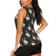 thumbnail image 3 of Balery Pink Sleeping Fox Camiseta sin mangas estampada ligera para mujer, tops de entrenamiento sin mangas, camisetas de yoga transpirables de secado rápido.-Small, 3 of 7