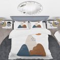 thumbnail image 3 of Designart 'Abstract Flowers On Minimal Shapes VI' Modern Duvet Cover Set, 3 of 5