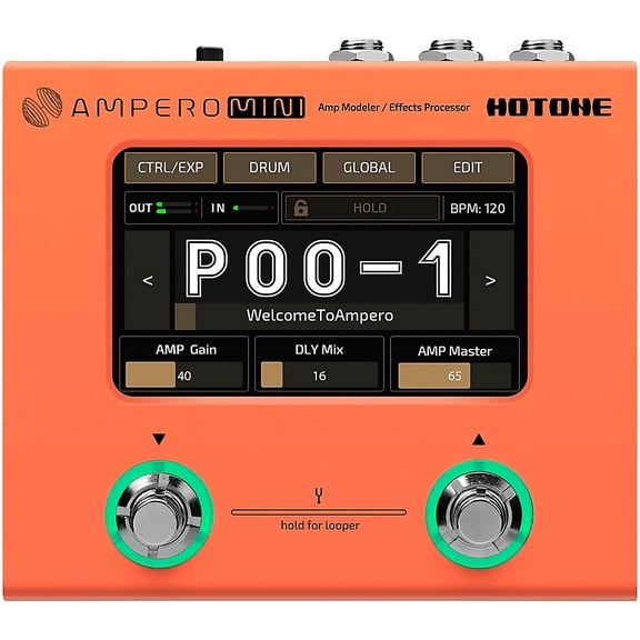 Hotone Audio Ampero Mini Amp Modeler & Effects Processor - Orange