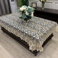 thumbnail image 3 of Luxury Tablecloth Embroidery Lace Rectangle Table Cover Flower Elegant Hollow Out Table Cloth Towels Dining Table Decoration (151K,85x145cm), 3 of 7