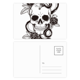 thumbnail image 1 of Cráneo Animal Serpiente sketch pattern Set cumpleaños gracias tarjeta postal correo lado 20pcs, 1 of 3