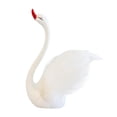 thumbnail image 1 of Figura de cisne, figura de resina, estatua de animal, escultura para el hogar, la oficina, el escritorio, el coche, la tarta. Blanco 38x108cm, 1 of 9