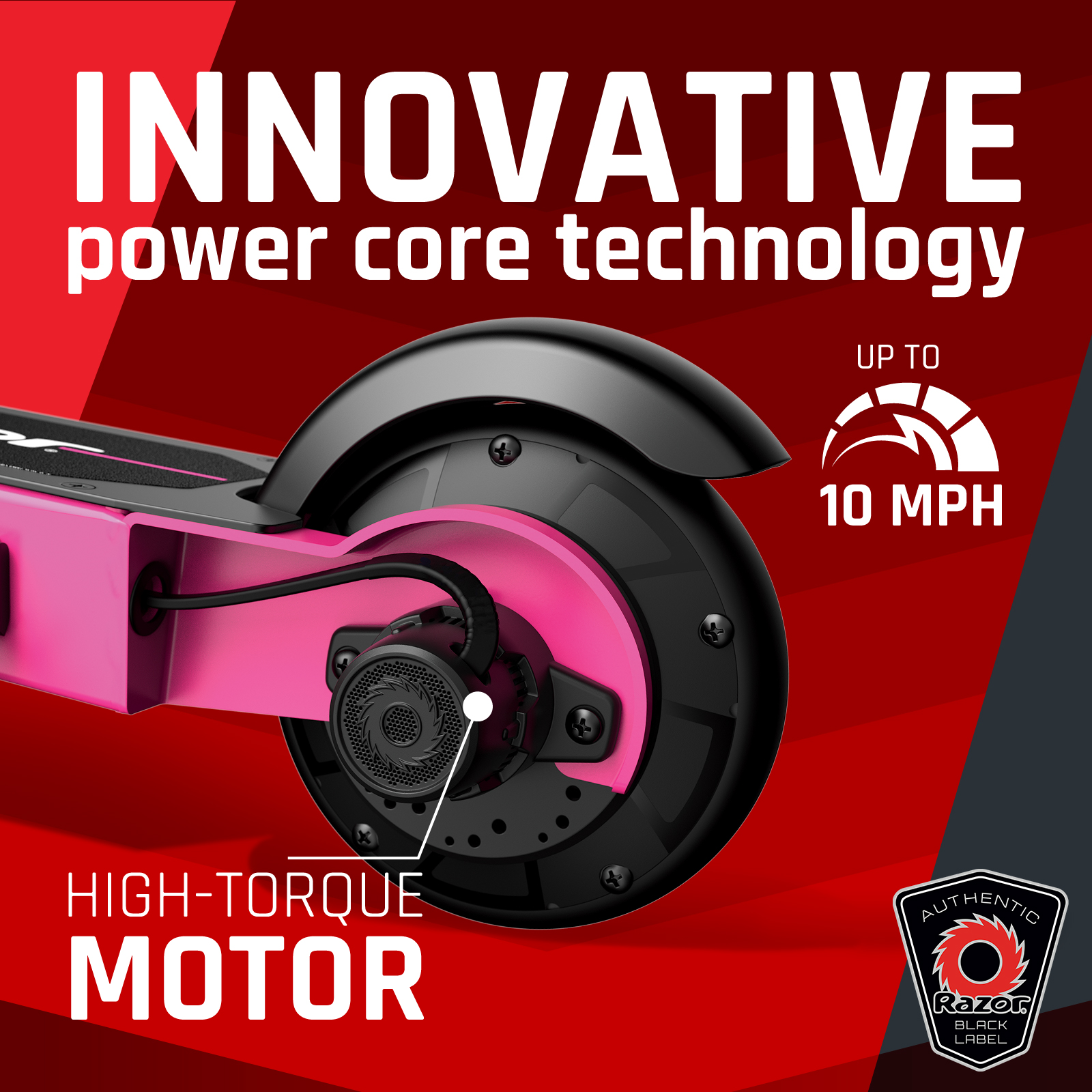 Razor Black Label E90 Electric Scooter - Pink, for Kids Ages 8+ and up to 120 lbs, up to 10 mph - image 4 of 13