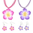 thumbnail image 3 of Niceauty 2 Sets Flower Necklace for Hawaiian Party Assorted Color Soft Clay Jewelry for Women, 3 of 8