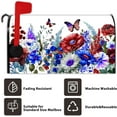 thumbnail image 6 of Blue Floral Mailbox Covers Stars and Stripes Butterfly Mailbox Cover Magnetic Standard Size 18x21 Inch Blue White Red Flower Mail Box Cover Wrap Outdoor House Garden Decorative, 6 of 6