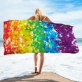 thumbnail image 2 of Yika Beach Blankets Beach Towel Microfiber Beach Towel Super Lightweight Colorful Bath Towel Sandproof Beach Blanket Multi-Purpose Towel For Travel Swimming Pool 33x52, 2 of 5