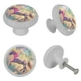 thumbnail image 4 of PhooArto Rainbow and Unicorn Sky 4 PCS Crystal Glass Cabinet Knobs, Drawer Kitchen Cabinets Dresser Cupboard Wardrobe Pulls Handle - Glowing in the Dark, 4 of 7