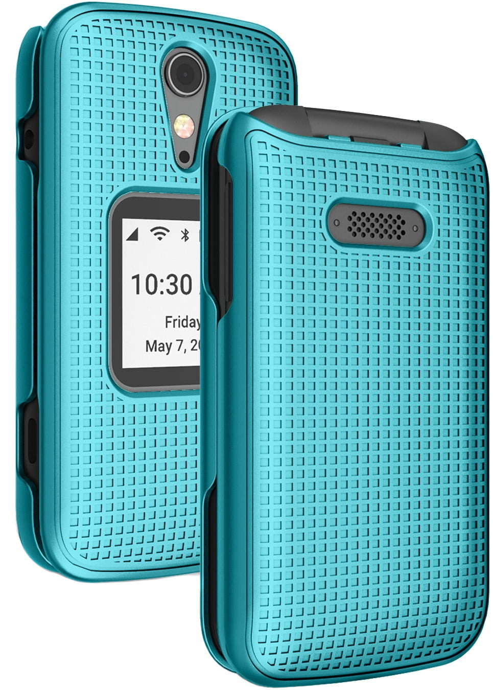 Case For Jitterbug Flip2 Nakedcellphone Teal Mint Cyan Protective Snap On Hard Shell Cover